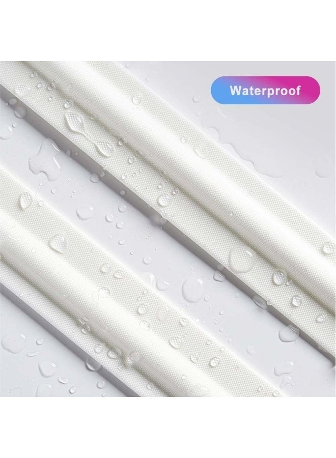 OSHIMA Window Door Weather Stripping, Window and Door Insulation Soundproofing, Door Draft Stopper, elf-Adhesive Cuttable Seal Strip, Self-Adhesive PU Foam 4M Weather Stripping (White) - Image 2
